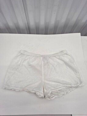 Tabitha Webb Women's White Eyelet Sleep Shorts S Bloomers Sleepwear